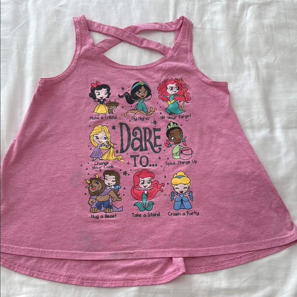 Disney Pink princesses Character Tank Top size 7